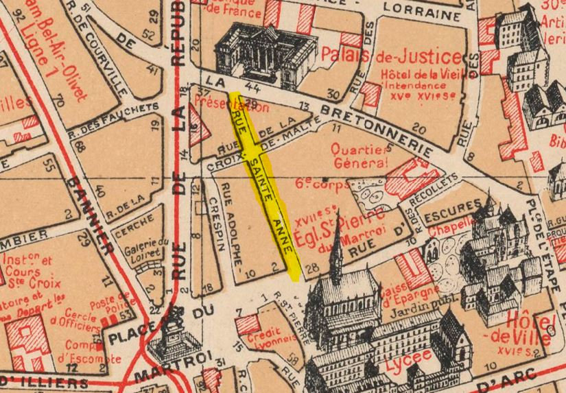 Rue SainteAnne à Orléans